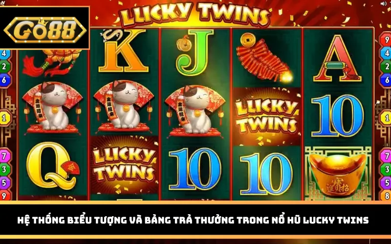 Hệ thống biểu tượng và bảng trả thưởng trong Nổ hũ Lucky Twins