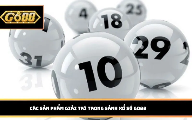 Các sản phẩm giải trí trong sảnh xổ số Go88