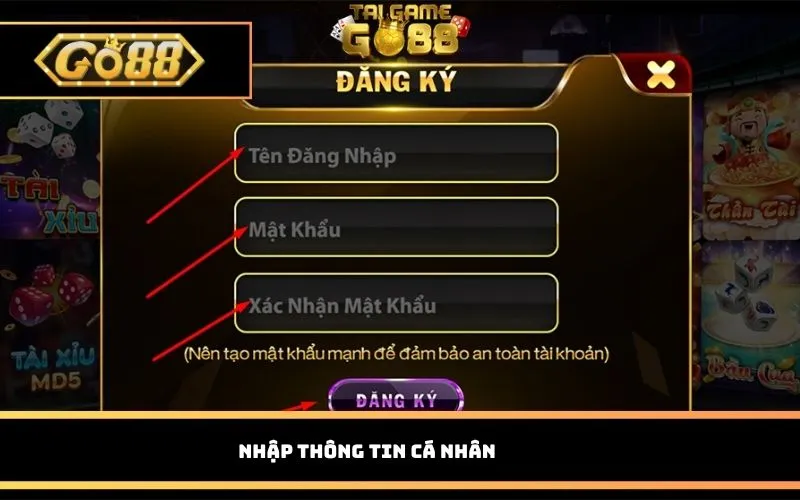 Nhập thông tin cá nhân